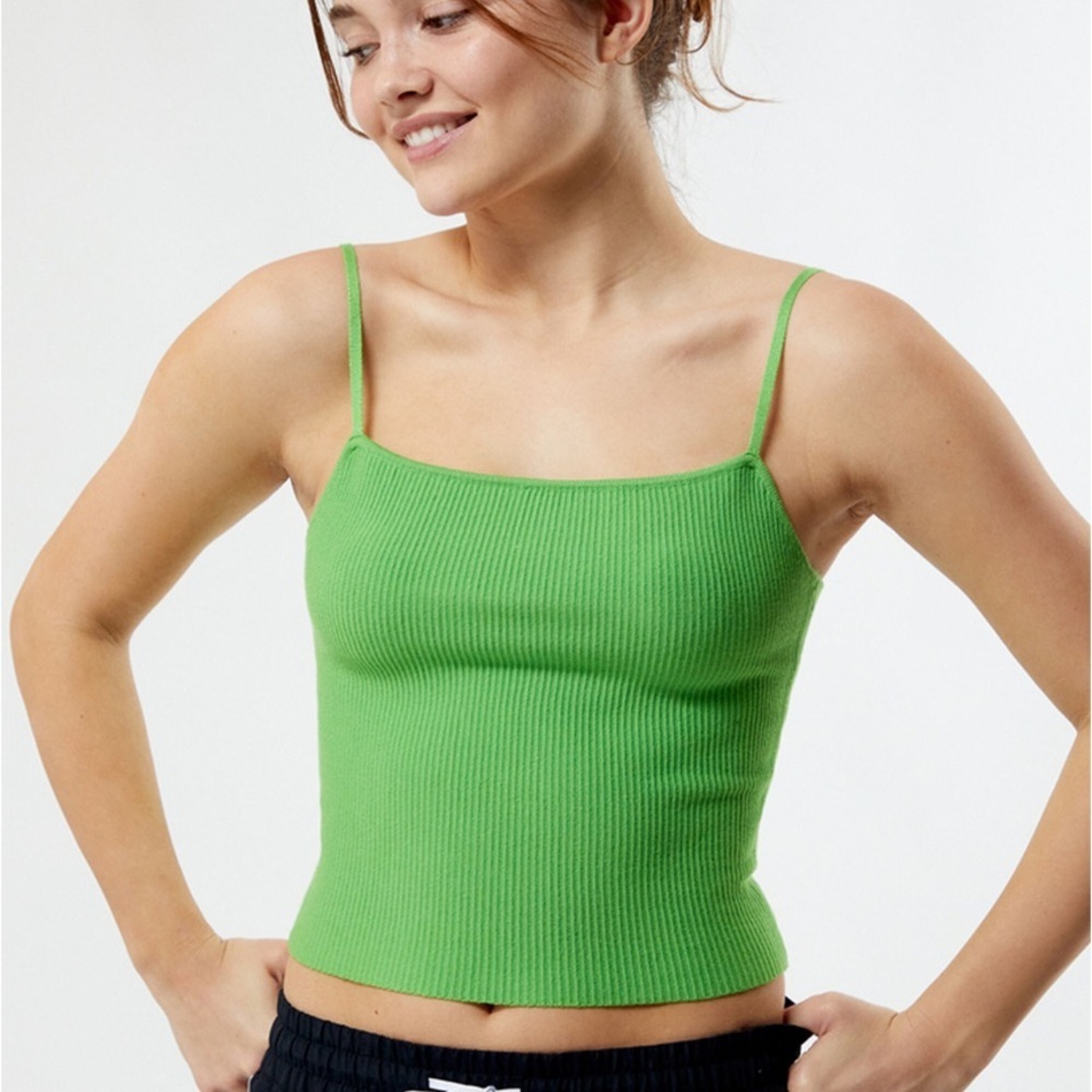 Pacsun LA Hearts Cordelia Ribbed Tank Top Green Size Small